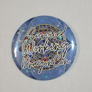 DragonCon: Carpet Cult Marriott Hyatt "I survived working Dragon Con" Button Pin